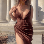 Elegante Jurk met Diepe V-hals - CB - Dress - Jurkjes.co