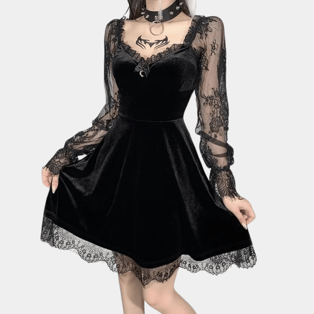 Elegante Jurk met Kanten Details - CB - Dresses - Jurkjes.co