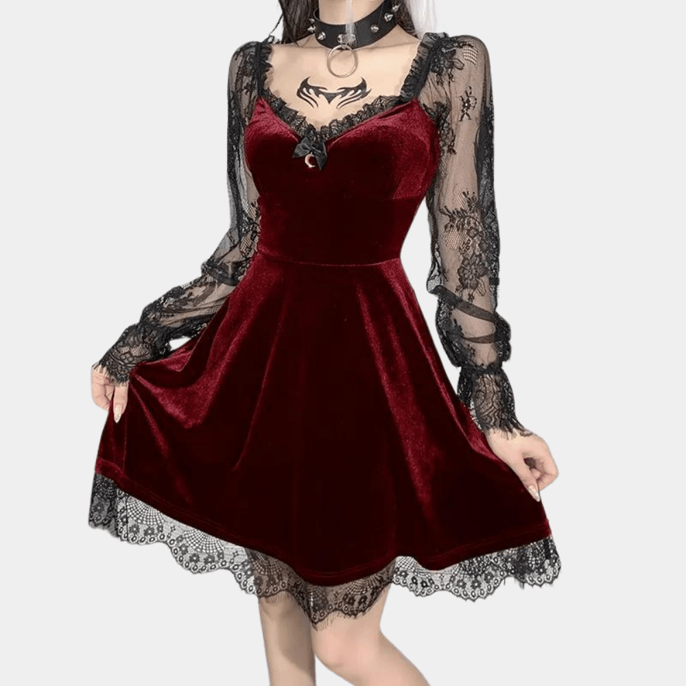 Elegante Jurk met Kanten Details - CB - Dresses - Jurkjes.co