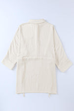 Elegante Jurk met Knopen en Taillekoord - Mini Dresses - Jurkjes.co