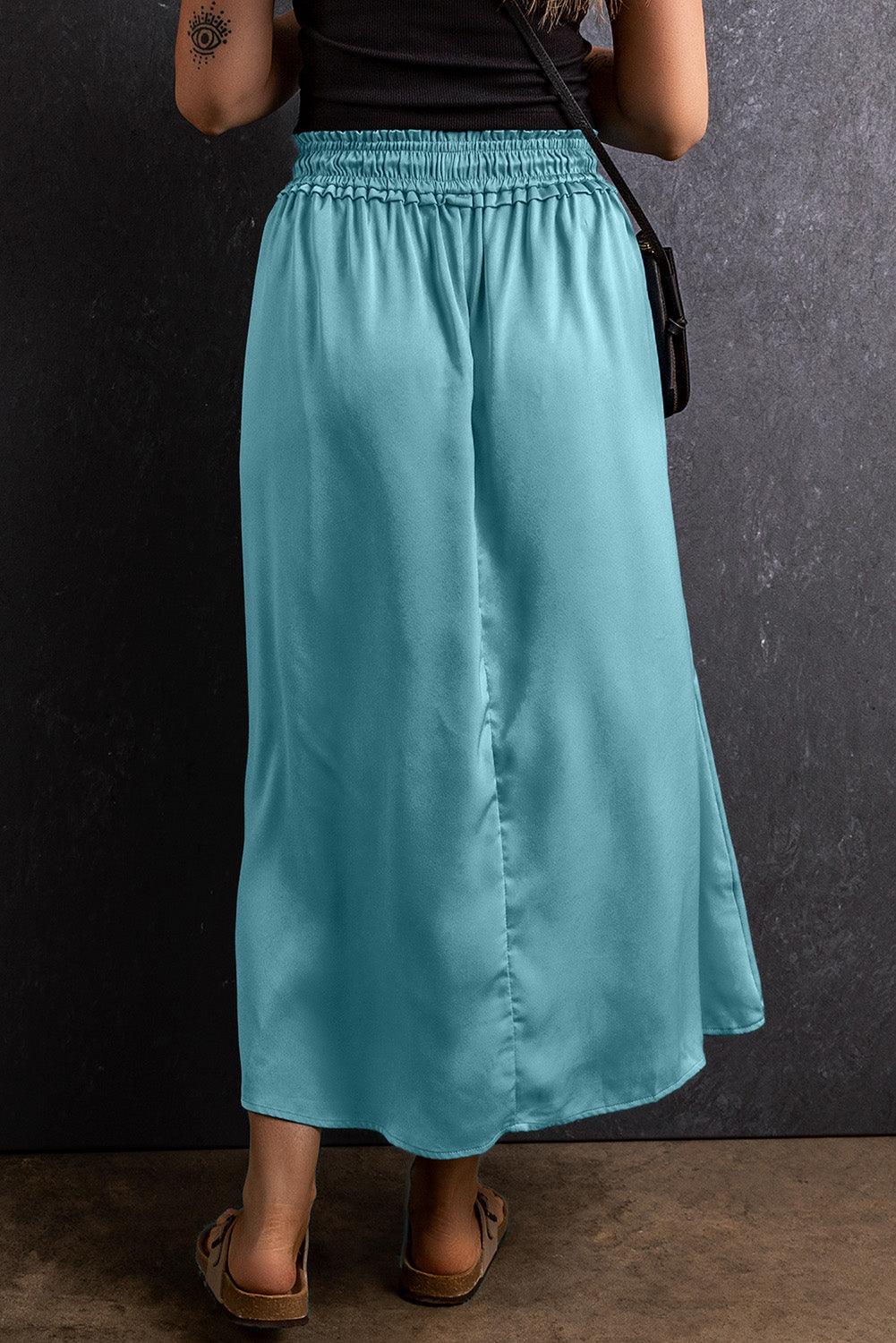 Elegante Lange Rok met Split en Koord - Skirts & Petticoat - Jurkjes.co