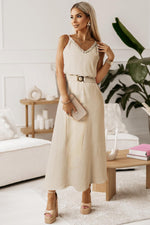 Elegante Maxi-Jurk met Ceintuur - Maxi Dresses - Jurkjes.co
