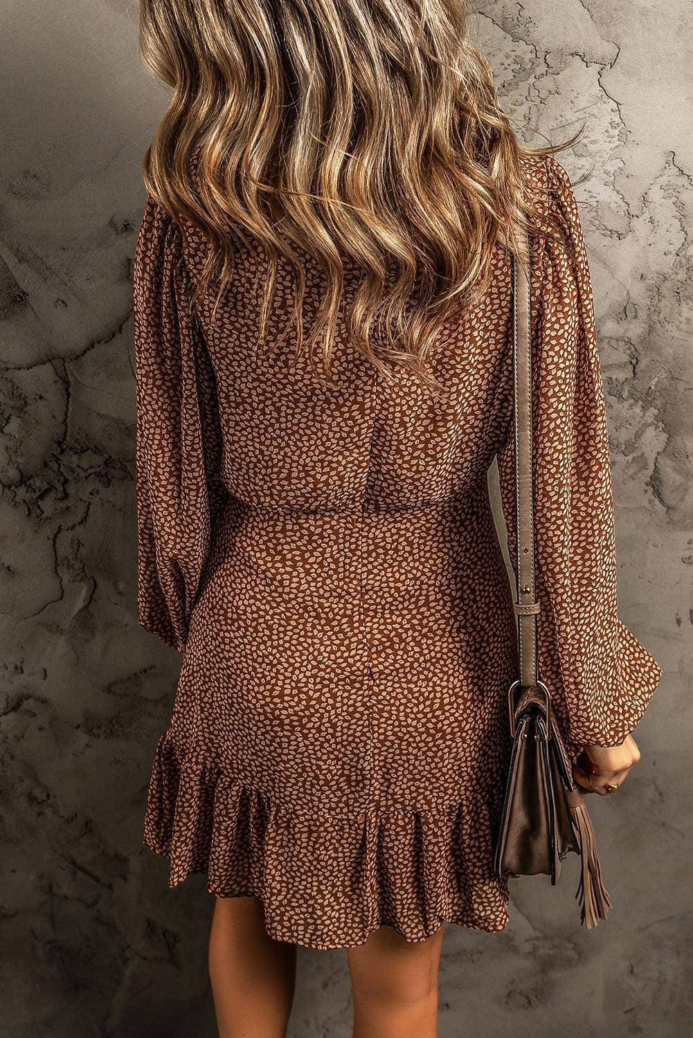 Elegante Mini Jurk met Print - Mini Dresses - Jurkjes.co