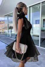 Elegante One-shoulder Tulle Skater Jurk - Mini Dresses - Jurkjes.co