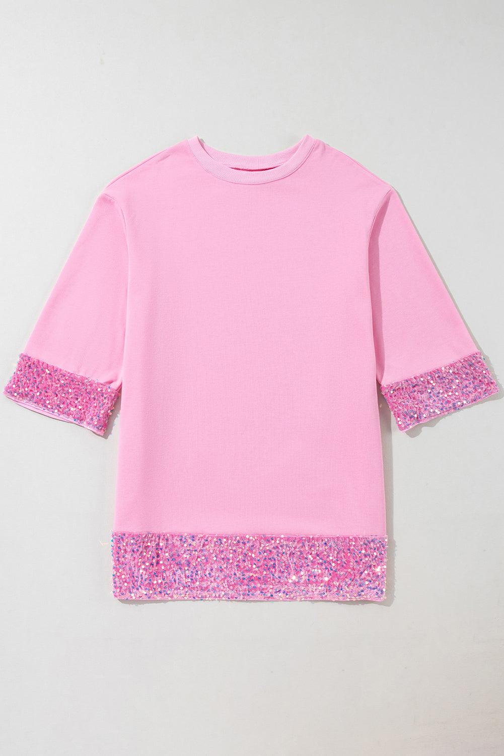 Elegante Shift Jurk met Pailletten en Armbandmouwen - Mini Dresses - Jurkjes.co