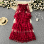 Feestjurk met Gelaagde Ruches - Women Summer Dress - Jurkjes.co