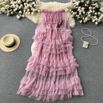 Feestjurk met Gelaagde Ruches - Women Summer Dress - Jurkjes.co