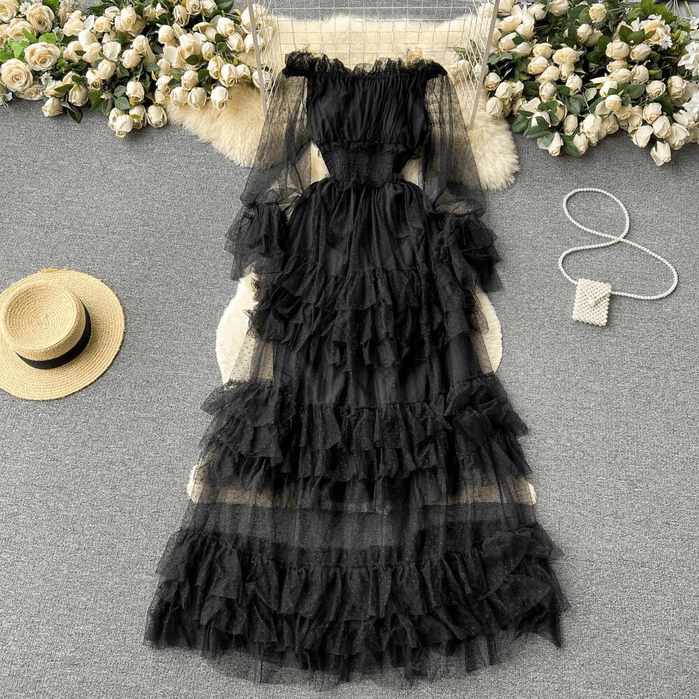 Feestjurk met Gelaagde Ruches - Women Summer Dress - Jurkjes.co