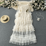 Feestjurk met Gelaagde Ruches - Women Summer Dress - Jurkjes.co