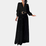 Feestjurk met Pailletten en V-hals - CB - Dresses - Jurkjes.co