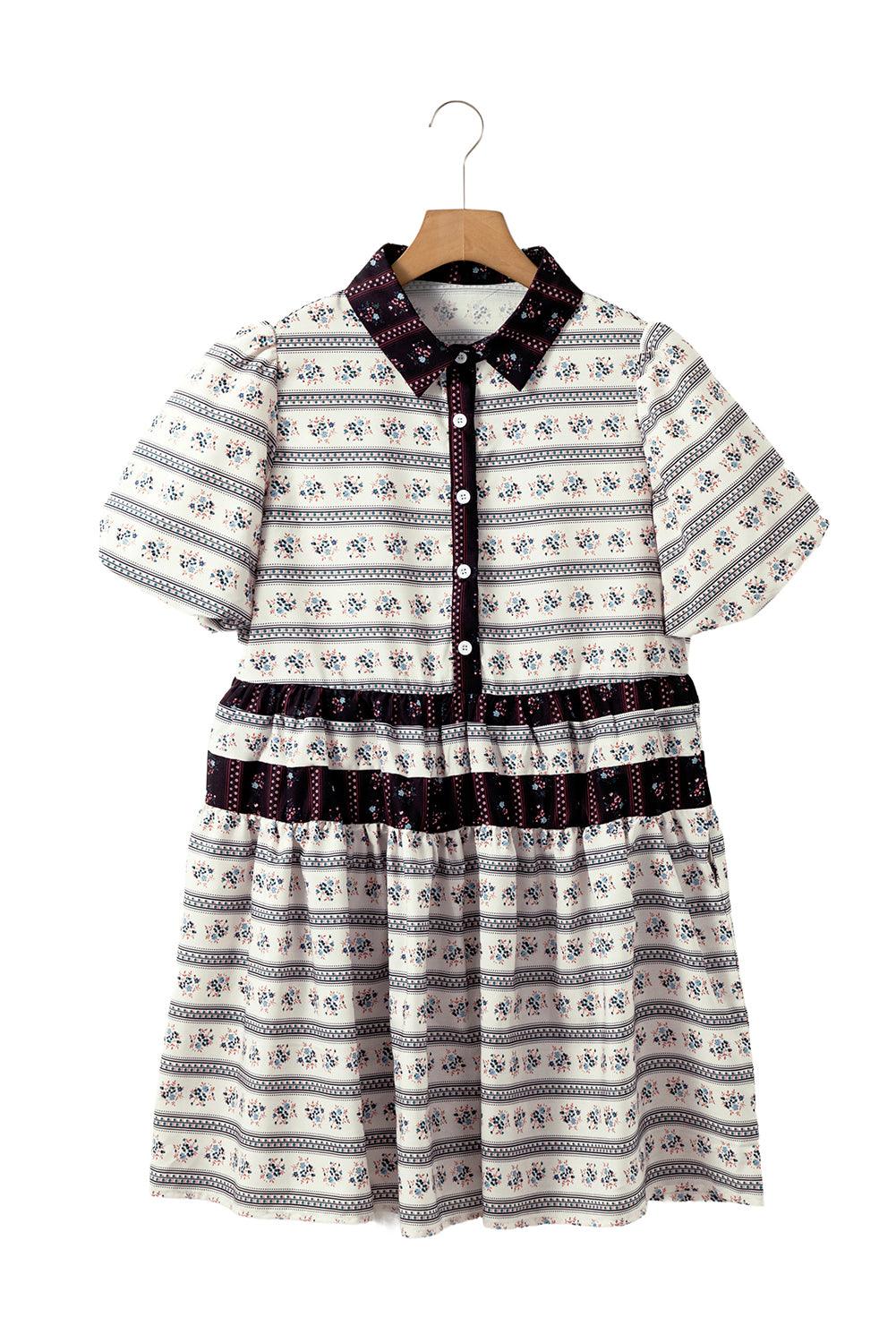 Flared Jurk met Bloemenprint - Floral Dresses - Jurkjes.co