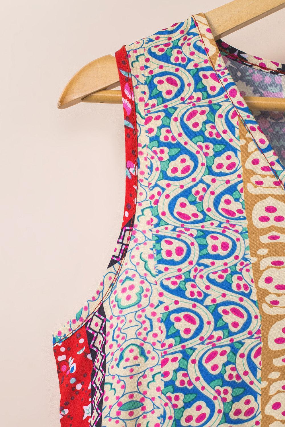 Floraal Volant V-Hals Mini Jurk - Mini Dresses - Jurkjes.co