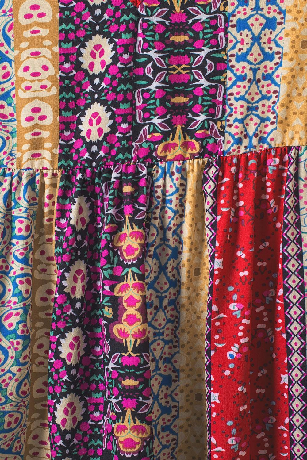 Floraal Volant V-Hals Mini Jurk - Mini Dresses - Jurkjes.co
