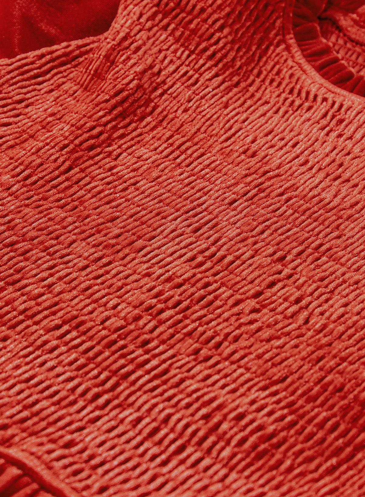 Fluwelen Mini Jurk met Ruffle Hals - Mini Dresses - Jurkjes.co