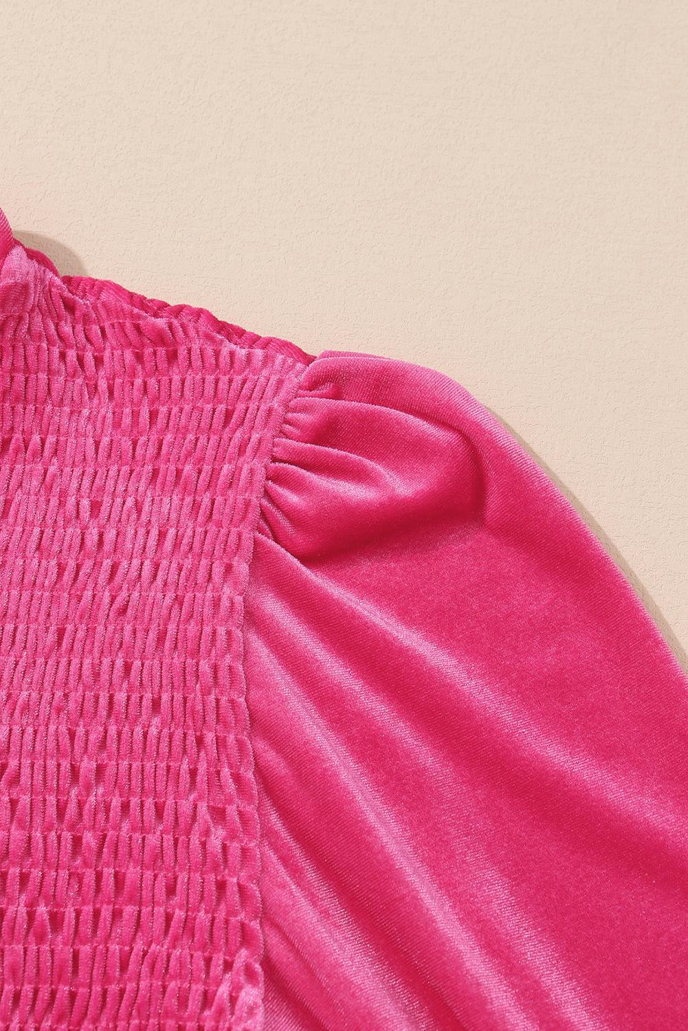 Fluwelen Mini Jurk met Ruffle Hals - Mini Dresses - Jurkjes.co