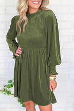 Fluwelen Mini Jurk met Ruffle Hals - Mini Dresses - Jurkjes.co