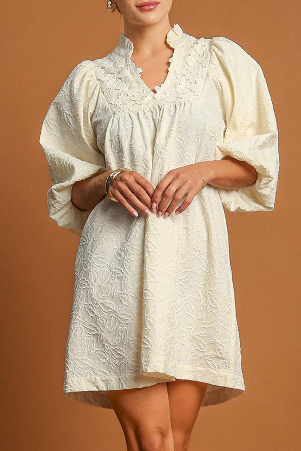 Frilled Jurk met Bloemenpatroon - Mini Dresses - Jurkjes.co