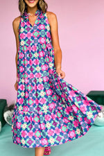 Frilly Hals Mouwloze Gelaagde Maxi Jurk - Maxi Dresses - Jurkjes.co