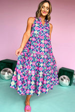 Frilly Hals Mouwloze Gelaagde Maxi Jurk - Maxi Dresses - Jurkjes.co