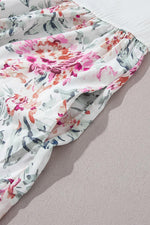 Gebloemd Ribfluweel Maxi-Jurk met Zakken - Maxi Dresses - Jurkjes.co