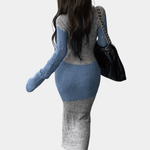 Gebreide Jurk met Effen Ontwerp - Dresses - Jurkjes.co