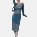 Gebreide Jurk met Effen Ontwerp - Dresses - Jurkjes.co