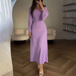 Gebreide Jurk met Elegante Details - Dresses - Jurkjes.co