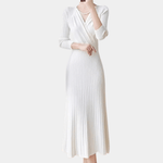 Gebreide Jurk met Elegante Plissé - Women Summer Dress - Jurkjes.co