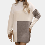 Gebreide Jurk met Geometrisch Patroon - Dresses - Jurkjes.co