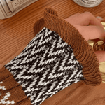 Gebreide Jurk met Gestreept Patroon - Women Winter Dress - Jurkjes.co