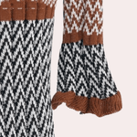 Gebreide Jurk met Gestreept Patroon - Women Winter Dress - Jurkjes.co