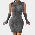 Gebreide Jurk met Kabelpatroon - Dresses - Jurkjes.co