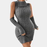 Gebreide Jurk met Kabelpatroon - Dresses - Jurkjes.co