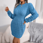 Gebreide Jurk met Kabelpatroon - Dresses - Jurkjes.co