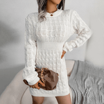 Gebreide Jurk met Kabelpatroon - Dresses - Jurkjes.co