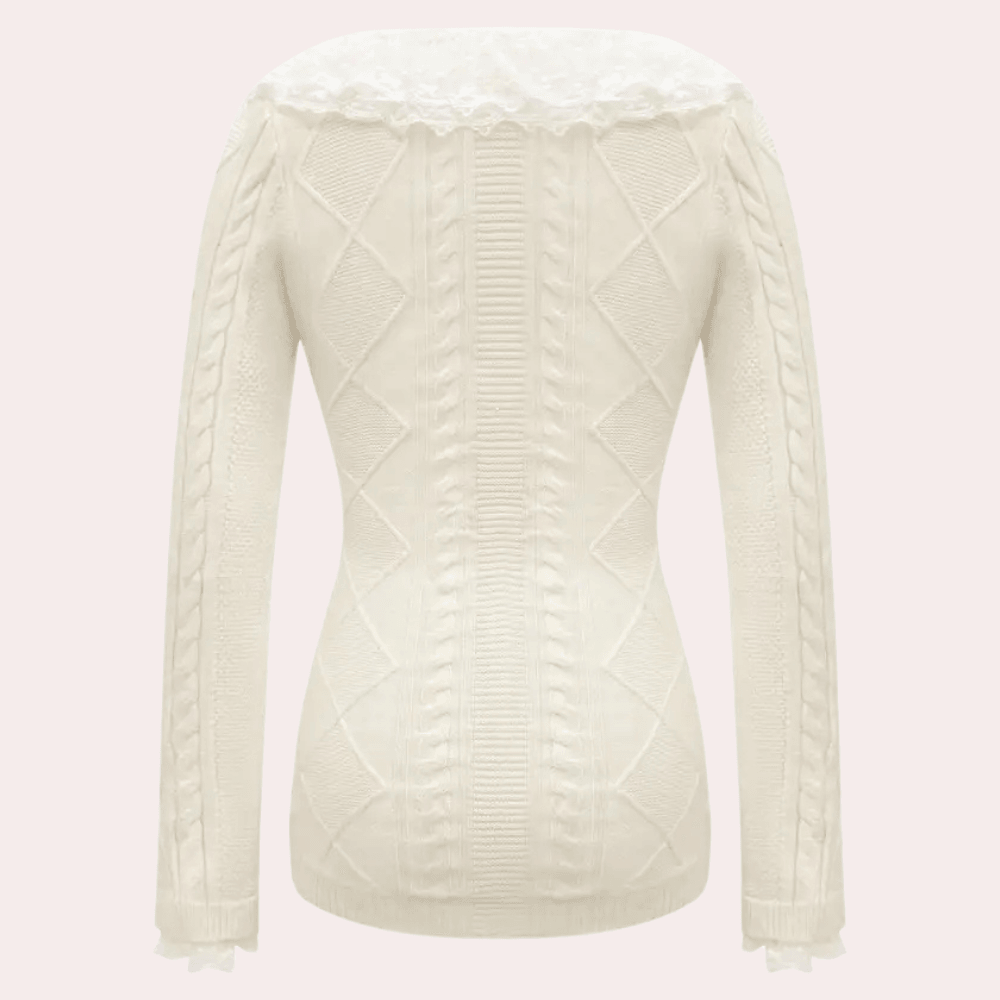 Gebreide Jurk met Knoopdetails - Dresses - Jurkjes.co
