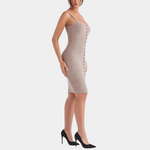 Gebreide Jurk met Knopen - Dresses - Jurkjes.co