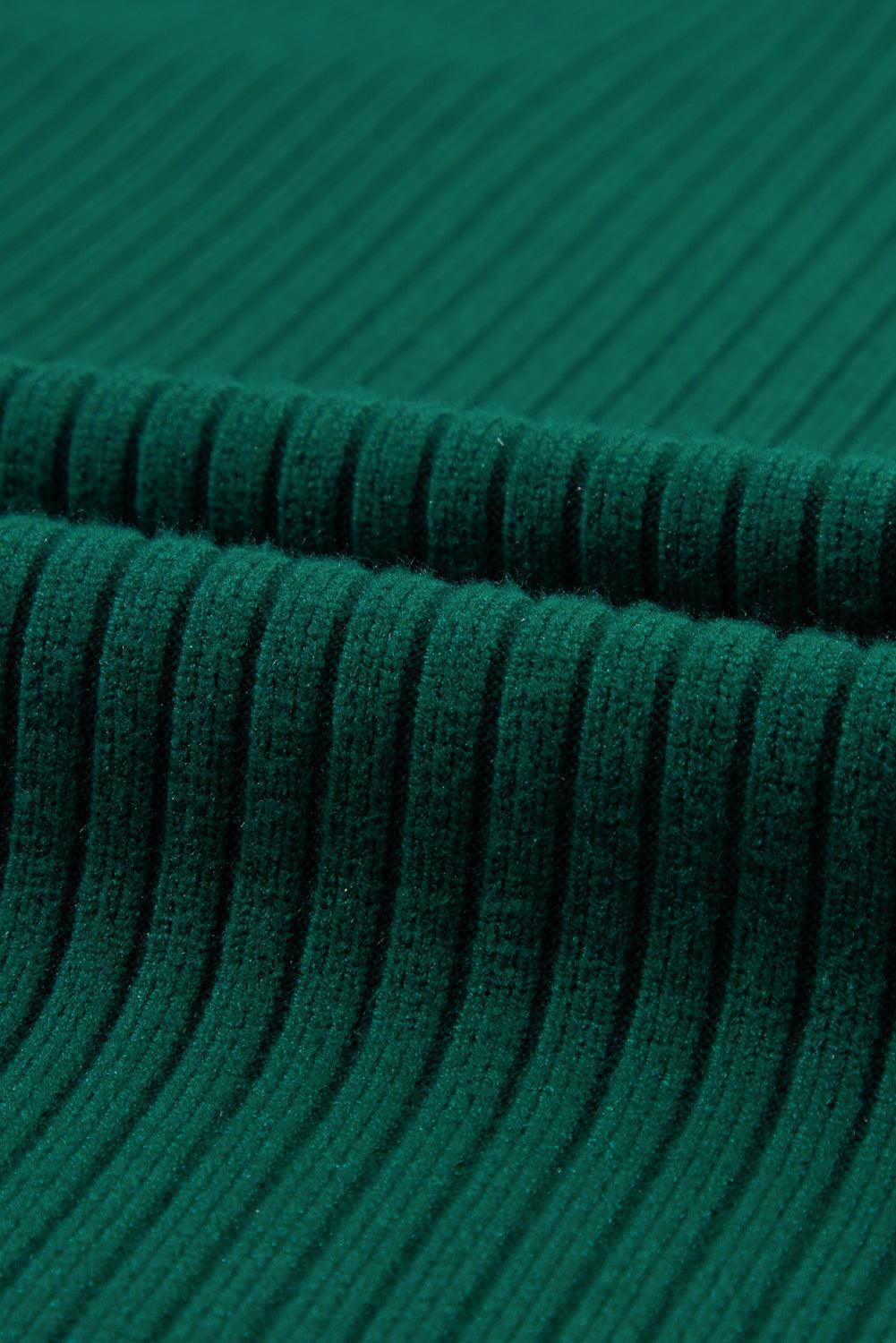 Gebreide Jurk met Korte Mouw en Zak - Sweater Dresses - Jurkjes.co
