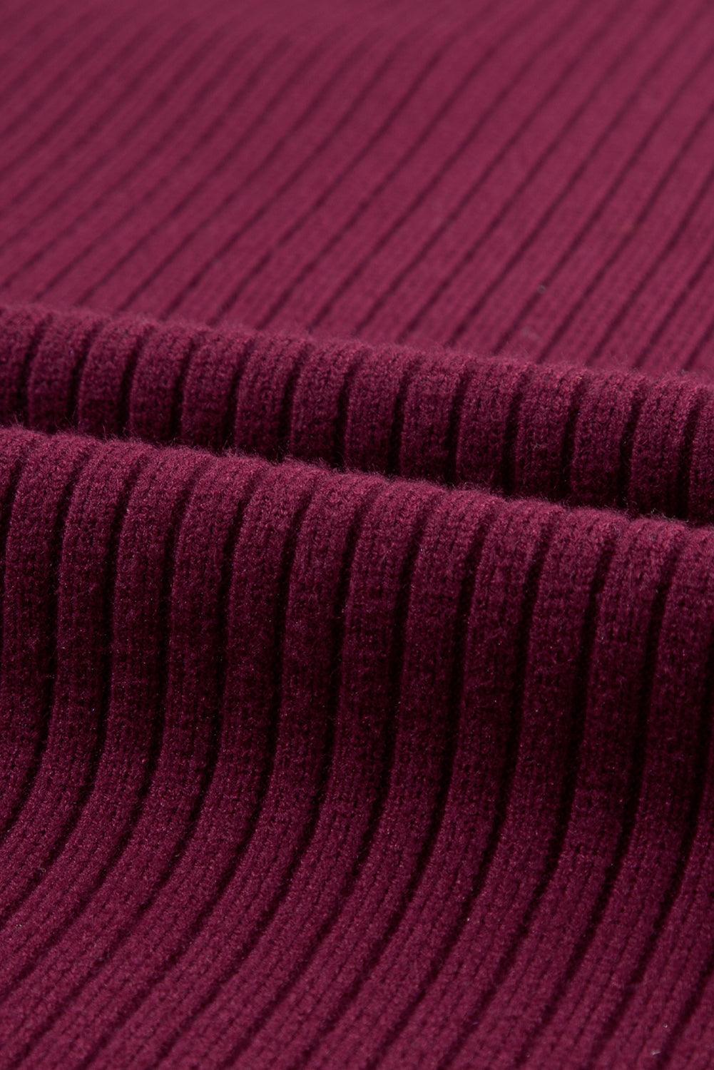 Gebreide Jurk met Korte Mouw en Zak - Sweater Dresses - Jurkjes.co