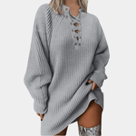 Gebreide Jurk met Vetersluiting - CB - Dresses - Jurkjes.co