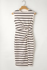 Gedraaide Midi Jurk met Zijsplit - Midi Dresses - Jurkjes.co