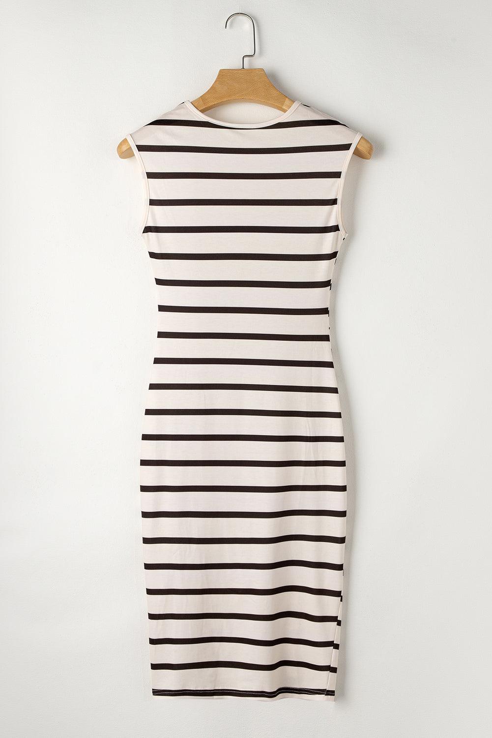 Gedraaide Midi Jurk met Zijsplit - Midi Dresses - Jurkjes.co