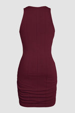 Gedrapeerde Mouwloze Bodycon Jurk - Bodycon Dresses - Jurkjes.co
