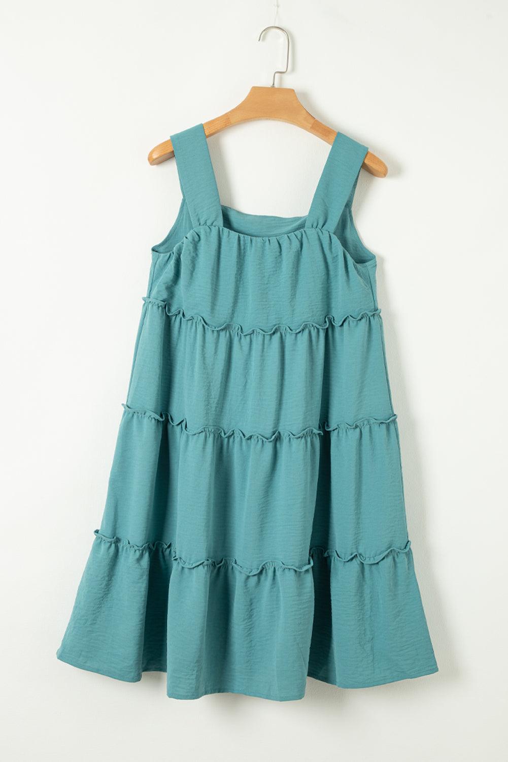 Gefranjerde Mouwloze Zwierige Jurk - Mini Dresses - Jurkjes.co