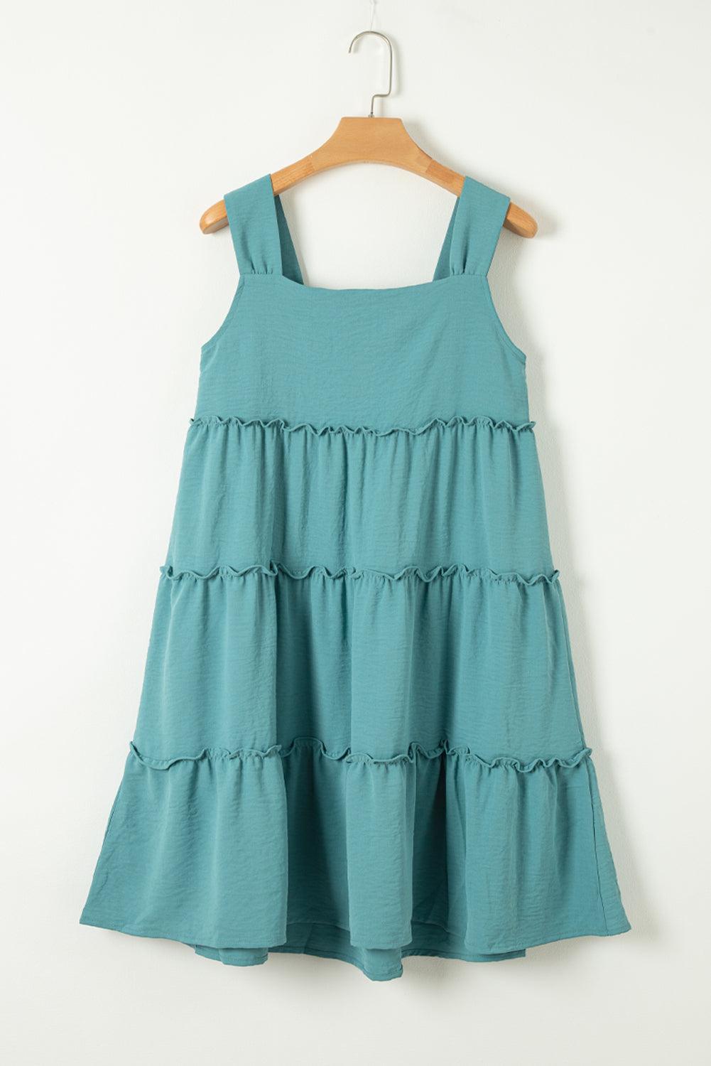 Gefranjerde Mouwloze Zwierige Jurk - Mini Dresses - Jurkjes.co
