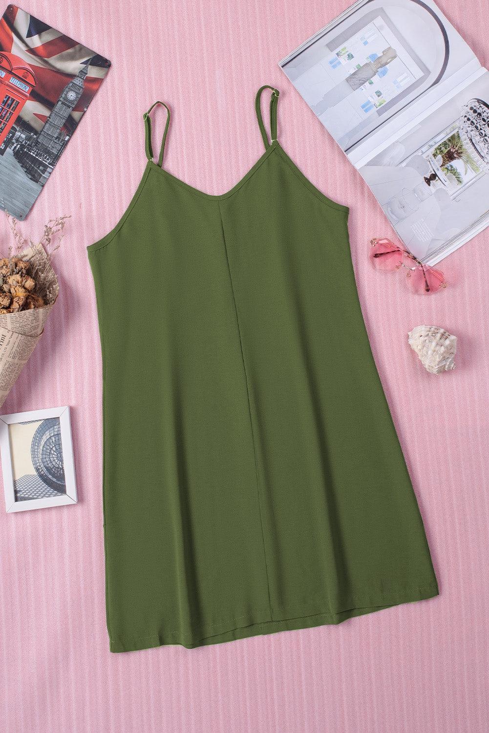 Geknoopte Jurk met Spaghettibandjes - Mini Dresses - Jurkjes.co