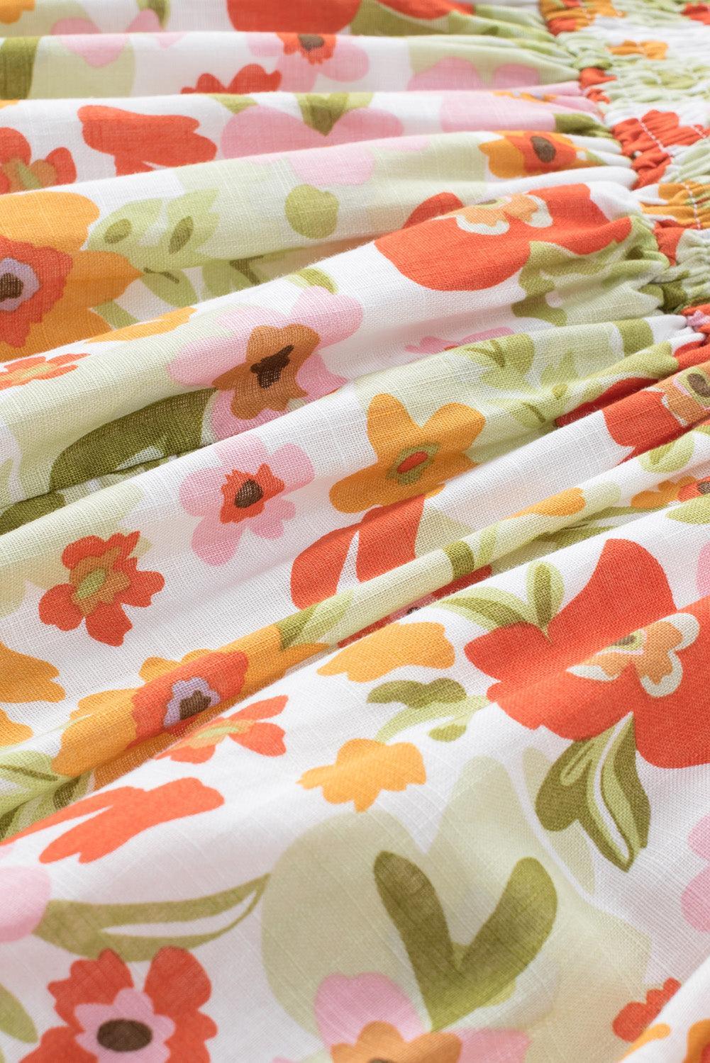 Gelaagde Bloemenjurk met Ruches - Mini Dresses - Jurkjes.co