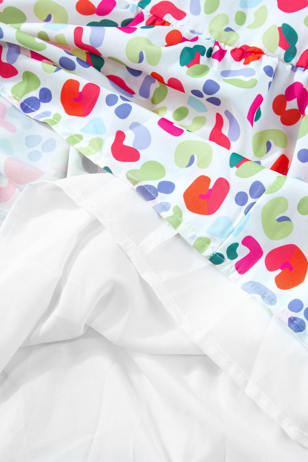 Gelaagde Flowy Maxi Rok met Abstracte Print - Skirts & Petticoat - Jurkjes.co