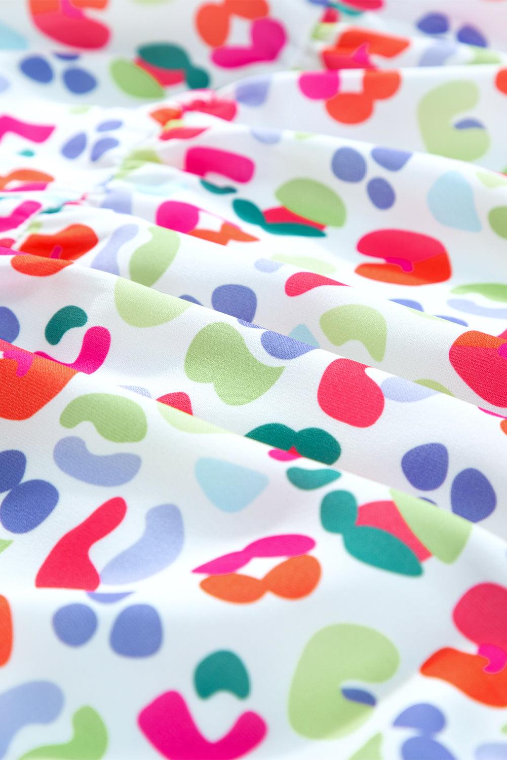 Gelaagde Flowy Maxi Rok met Abstracte Print - Skirts & Petticoat - Jurkjes.co