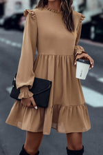 Gelaagde Jurk met Ruches - Mini Dresses - Jurkjes.co